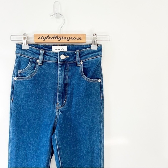 Rollas Eastcoast Ankle Medium Wash High-Waisted Skinny Jeans - Picture 7 of 16